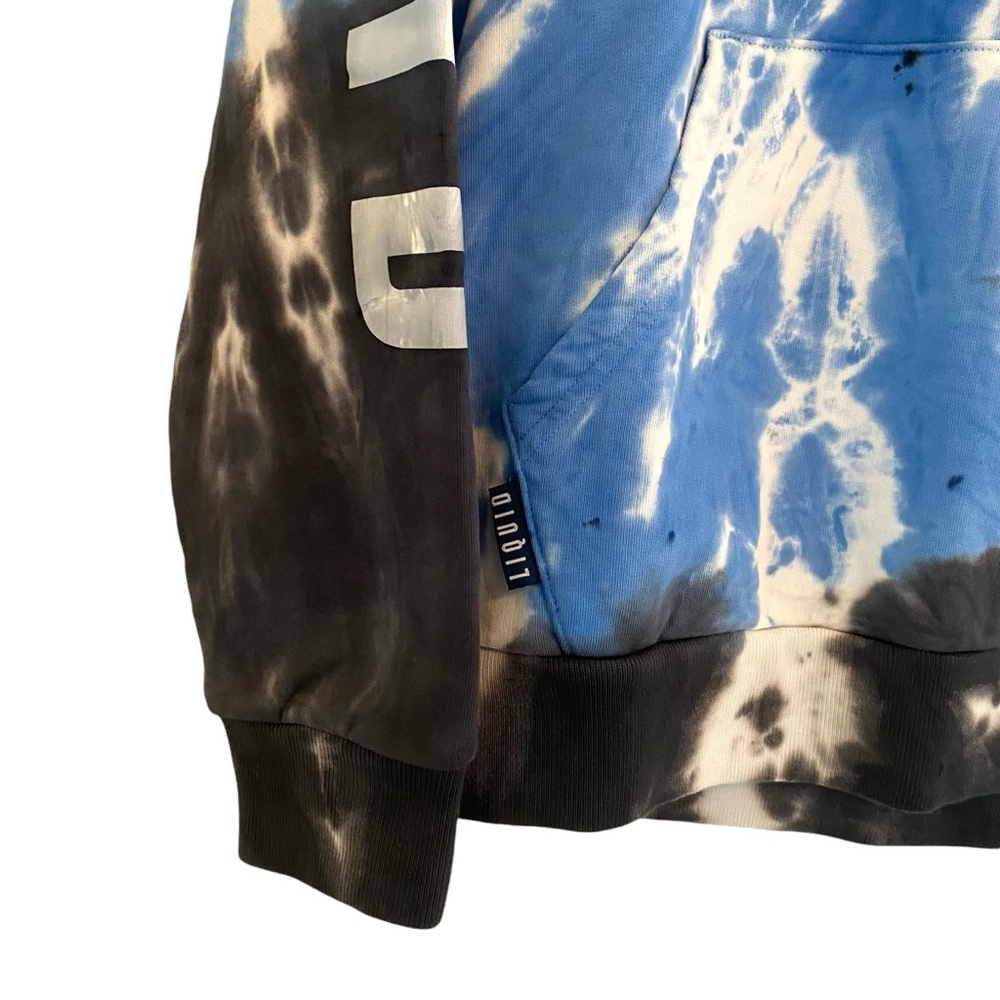 Team Liquid Heritage Spiral Tie Dye Pullover Hoodie Men's Blue Black Medium - Picture 8 of 13